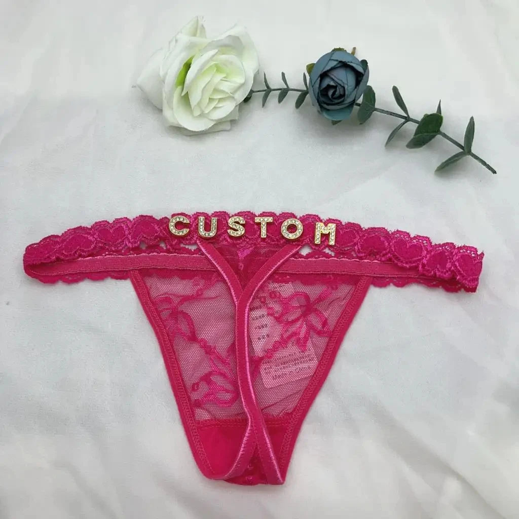 Custom Name Crystal Thong