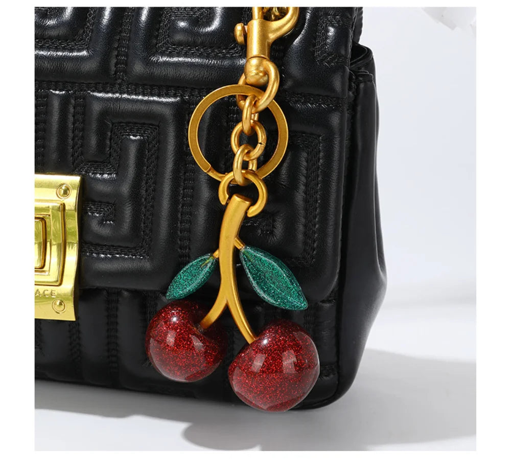 Cherry Bag Charm — Cute Pendant Keychain