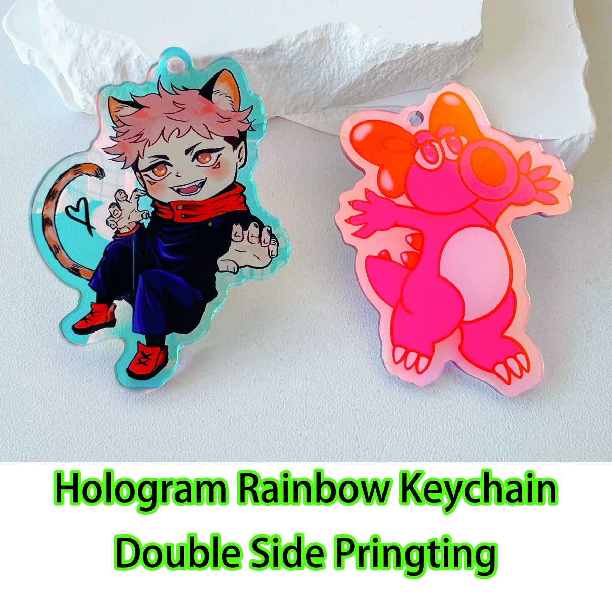 Holo Acrylic Keychain — Custom Charm