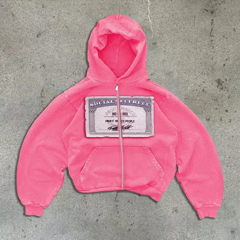 Retro Street Zip Hoodie