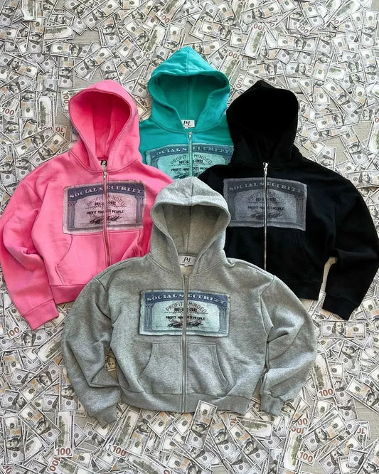 Retro Street Zip Hoodie