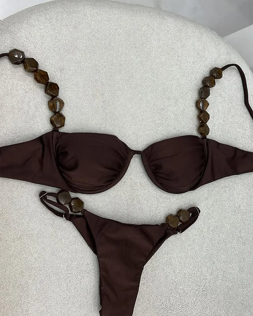 Golden Print High-Waist Bikini Set