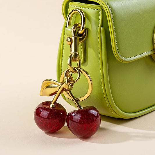 Cherry Bag Charm — Cute Pendant Keychain