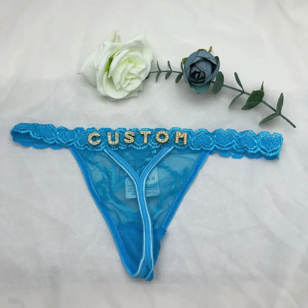 Custom Name Crystal Thong