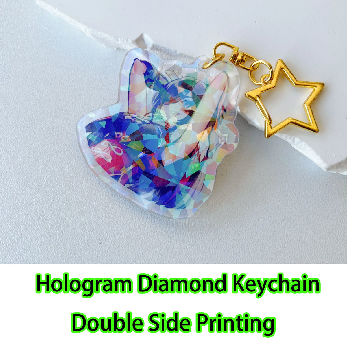 Holo Acrylic Keychain — Custom Charm