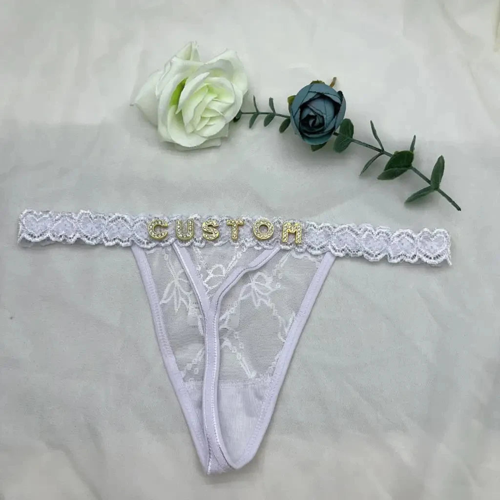 Custom Name Crystal Thong