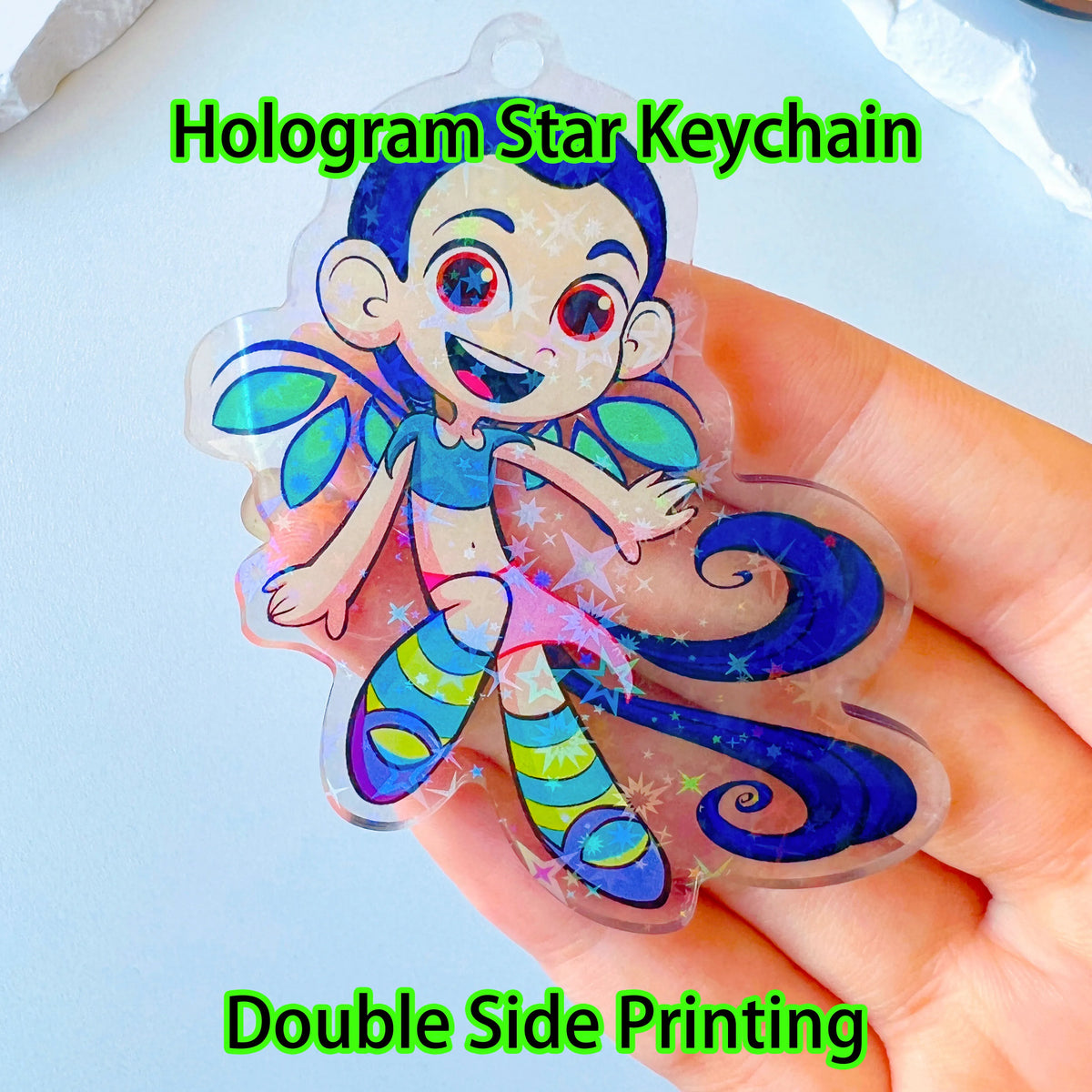 Holo Acrylic Keychain — Custom Charm