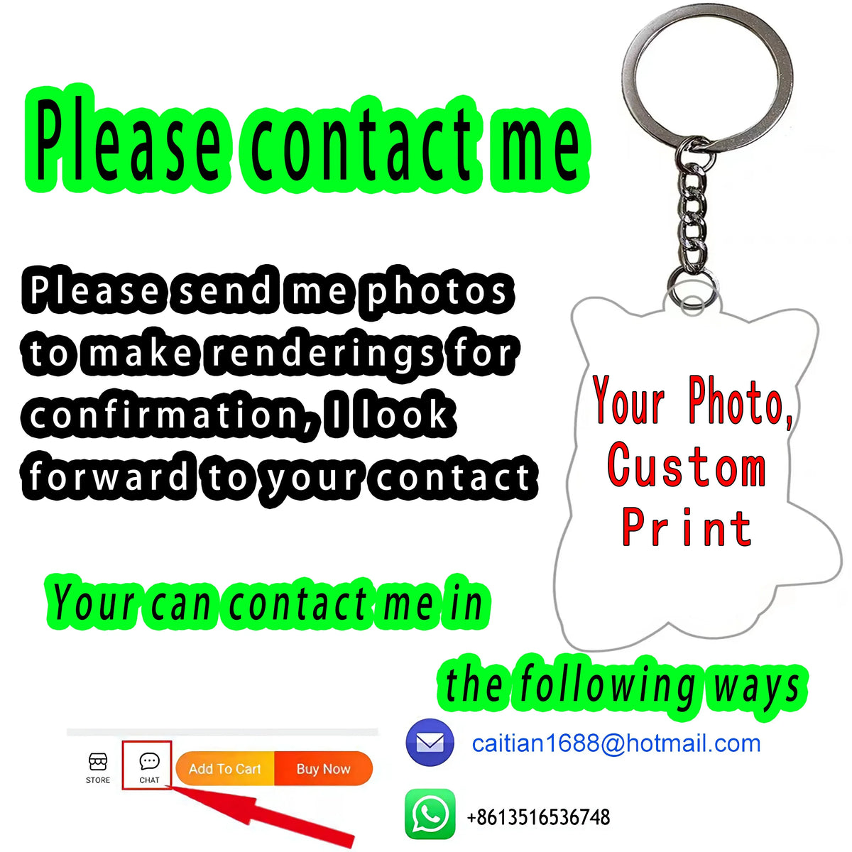 Holo Acrylic Keychain — Custom Charm